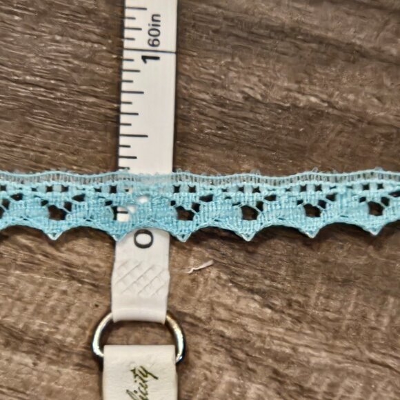 Aqua Blue/Green Scalloped Raschel Lace Edging Trim - 5/16" x 6 Yards - Picture 5 of 5